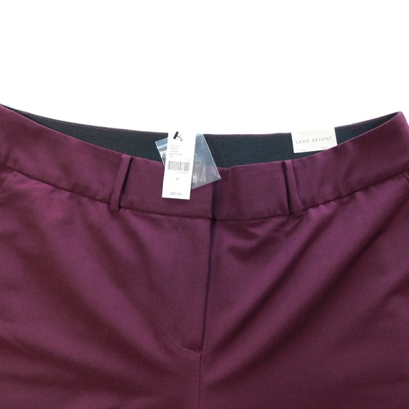 NWT Lane Bryant Perfect Drape High-Rise Wide Leg Pant - Size 18, Burgundy - Picture 4 of 10